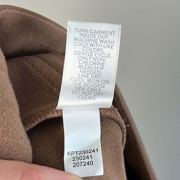 NWT J. Jill Vegan Leather Pants in Hickory Size XL Pull On Fleece Lined Stretchy - Picture 14 of 14